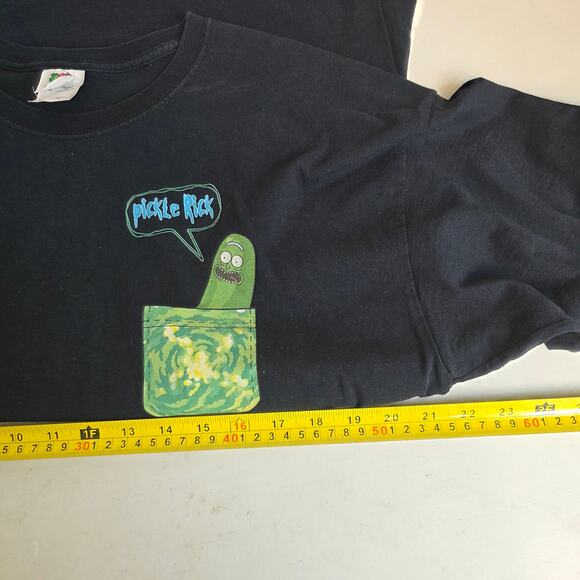 Pickle Rick Faux Pocket Tee Shirt XL - Picture 6 of 6